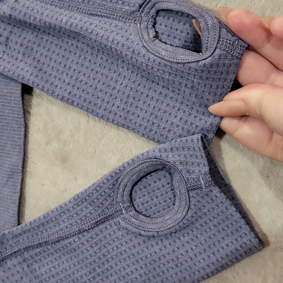 Gymshark Vital Crop Top - Evening Blue Marl - Picture 9 of 11